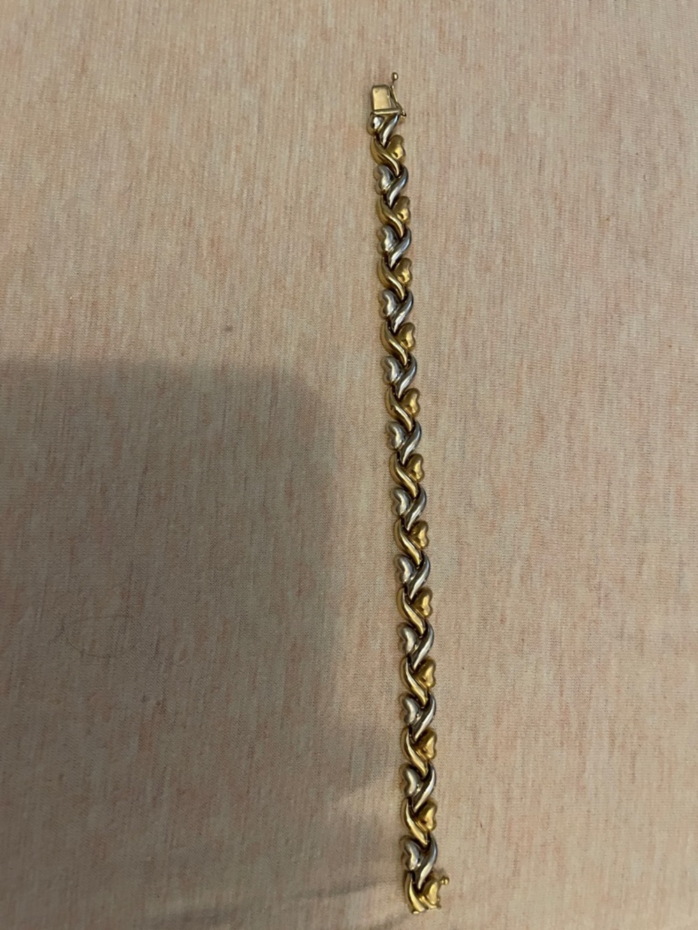 7" Two-Tone Chain Link Bracelet - Stamped FCL 14k Gold & Silver